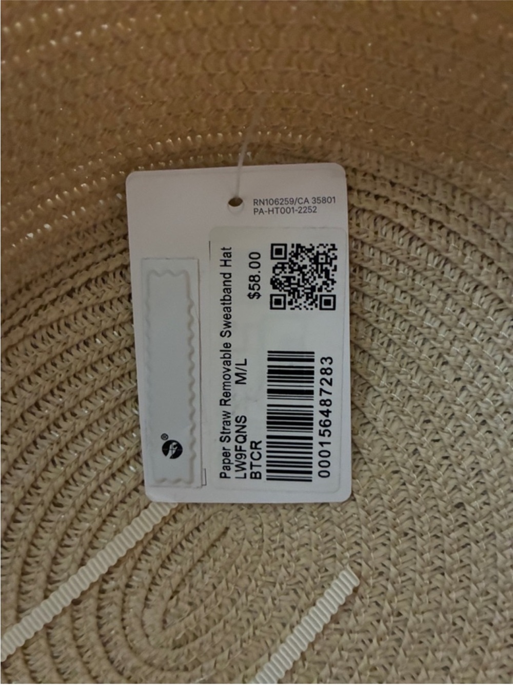 lululemon athletica Beige Wide-Brim Straw Sun Hat - Picture 5 of 5